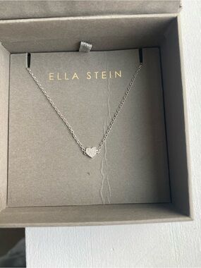 Silver Heart Necklace - Delicate Textured Pendant